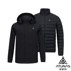 ATUNAS 歐都納 男 防水2 IN1 羽絨兩件式外套
