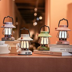 대용량 배터리 충전식 밝기 조절 랜턴, 핑크 [단품 1개]