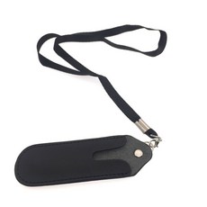 優選好物 錄音筆 隨身碟 吊繩 PU皮套 攜帶袋 掛繩袋 便攜保護套 直皮套適用於簽字筆 錄音筆 各式圓柱 扁狀物品, 直皮套 黑色