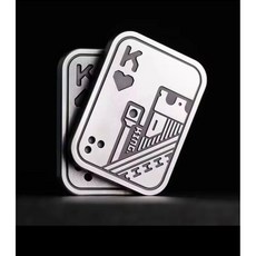 포커 푸쉬 슬라이더 KING 킹 K 피젯스피너 피젯토이 손끝 놀이 키덜트, 1개