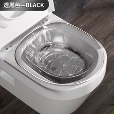 貝凱女士坐浴盆 痔瘡孕婦適用 坐便馬桶洗屁股盆, 1個, （加深防溢款）透灰色,可通管衝洗-可熱水藥浴