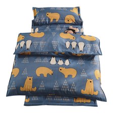 絲薇諾 MIT 3M科技天絲兒童睡袋-冬夏兩用書包型幼兒園睡袋(有熊), 有熊