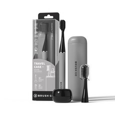 MIPOW BRUSH GO i4 울트라 슬림 음파 전동칫솔 | 여행용 충전 칫솔 | 브러시 헤드 2개 포함 | 슬림하고 가벼운 전동칫솔, 1세트, grey, CI-900S