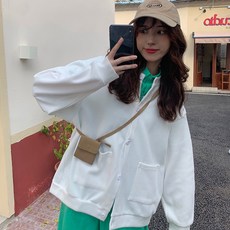 흰색 스웨터 여성 새로운 스타일 게으른 스타일