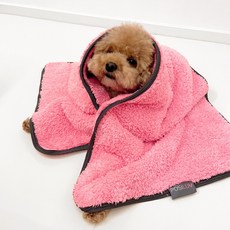 포시럽 반려동물 핑크 드라이 펫 타올, 2개