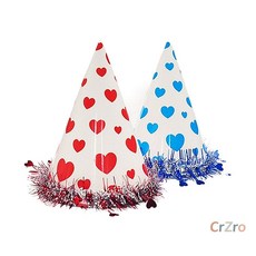 파티클럽 하트 도트 고깔 파티 모자 생일 기념일 홈파티 용품 데코레이션 1개입