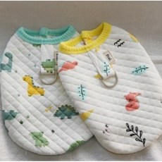 그녀의펫P1C 공룡누빔하네스조끼 강아지옷, 블루, 1개