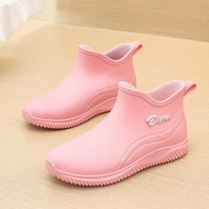 여성용 패션 심플 사계절 가볍운 방수 미끄럼 방지 장화 귀여운 숏 레인부츠 장마철 필수 아이템