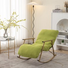 1인용 리클라이너 스윙체어 수유의자 흔들의자 커버 전용 소파, 싱글 좌석 52cmx140cm, 1개, 프룻그린