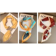 台灣製 懶人長條小絲巾 女 百搭西裝 春秋薄款 保暖護頸領巾