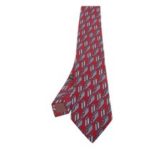 크리스찬 디올 중고 기하학 프린트 실크 넥타이