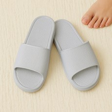 오홈 층간소음 거실 실내화 슬리퍼, 1개, 그레이