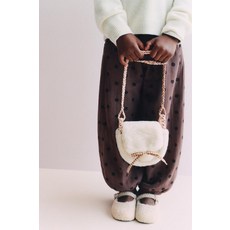 ZARA 자라 페이크 시어링 발레리나 플랫슈즈 - 크림 화이트 BNB162 XNK421