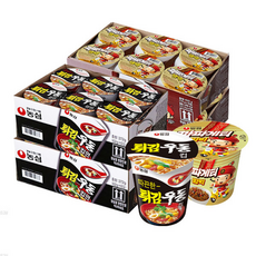 농심 짜파게티범벅 +튀김우동 컵 x+(총), 1개, 12개