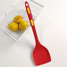 FDA安全無毒矽膠鍋鏟 耐高溫不沾鍋料理鏟, 紅鍋鏟, 1個