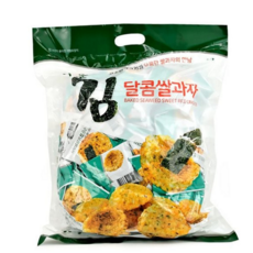 달콤쌀과자 구운김 바삭한 개별포장 간식 대용량 고소한 과자 홈파티 사무실, 1개