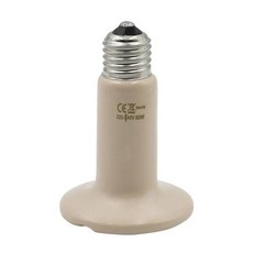 발열전구 온열 열등 1개 반려동물 난방 램프 블랙 적외선 세라믹 이미 터 열 전구 Brooder 파충류 25W 50W 75W 100W 150W 200W, Beige 50W