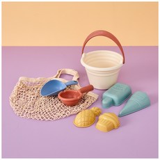 모던하우스 샌드토이 미니버킷 크림 그물망 세트, 혼합색상, 1세트