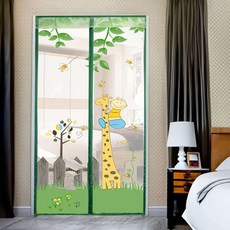 모기장 100x210cm 출입문 방문 분리형 커튼 미세망 접착