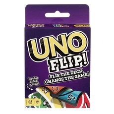 Uno Flip紙牌遊戲翻轉牌麵改變遊戲反轉雙麵牌Flip卡宿捨聚會遊戲, 批發加厚版112張聯系客服, 1個