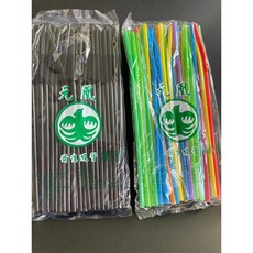 昀誠紙品 藝術吸管【整箱100包】彩色 黑色 一次性吸管, 1個