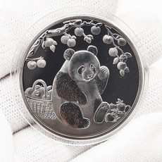 기념주화 수집용 은화 골드코인 메달 금속 인테리어장식품 컬렉션 선물용 고급 디자인, 팬더 실버 스타일 3