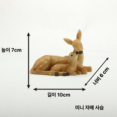 테라스 정원 조경 창의적 매화 사슴 장식 소품 베란다 화분 미니어처, 미니 엄마와 매화 사슴, 1개, 기본 색상