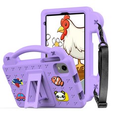 스냅케이스 ALLDOCUBE iPlay 50 / 60 Mini Pro 애니멀비츠 에바폼 케이스 어깨끈 포함, 퍼플, 1개