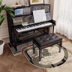 隔音墊 鋼琴減震地墊 家用靜音墊, 1個, 墨綠明暗花朵,110*110cm 異形椅墊