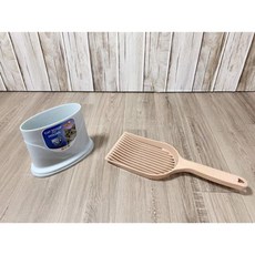 日初 Sunrise 神速貓砂鏟附底座 貓鏟組 超大支 鏟砂落砂快 適用豆腐砂 礦砂, 1個, 奶茶色