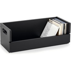 크로블리스풀 1세트 나무 CD 보관함 홀더 선반 카세트 테이프 디스플레이 랙 휴대용 손잡이 영화 케이스용 정리함 DVD 각 세트는 최대 36개의 CD블랙를 보관할 수 있습니다, White, 1