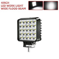 작업등 스팟 플러드 콤보 빔 오프로드용 초고휘도 보트 트랙터 트럭, 1개, 4. 1PC 4inch Flood