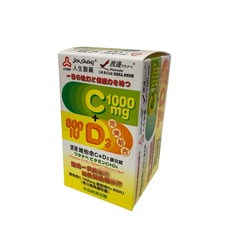 渡邊維他命C+D3 膜衣錠 1000mg/800IU, 1個
