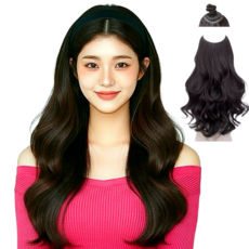 디올드 헤어맛집 완판템 레이어드컷 봉고데기 CS컬 헤어피스, 1개, 내추럴블랙