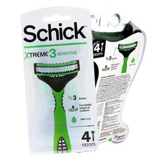 Schick Xtreme 3 남성용 센서티브 (2팩), Black_3 Count (Pack of 2)