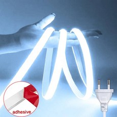 COB LED 스트립 방수 리본 테이프 침실 주방 정원 조명 고휘도 220V, 02 발광 Color2, 16 18m, No switch