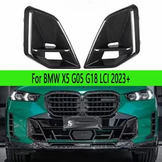 BMW X5 G05 G18 LCI 스포츠 2023 + FRP 자동차 액세서리 용 건식 탄소 섬유 앞 범퍼 공기 흡입구 트림 Fogl, 02 Dry Carbon Fiber