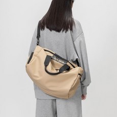 限時下殺O 大容量手提行李包 防潑水可斜背旅行袋 肩背旅行袋 健身袋 斜揹包 運動包 手提包 行李包 BB, 卡其色【獨立鞋倉乾濕分離】, 1個