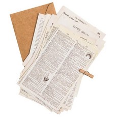 새벽노을 감성 영문 페이퍼 57장 세트, Type1 네추럴 빈티지 57장세트