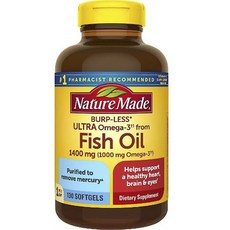 Nature Made 萊萃美 Ultra魚油Omega-3軟膠囊 1400mg, 1罐, 130顆