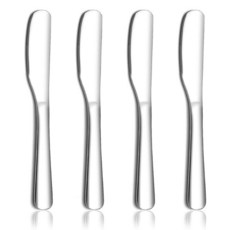 Homquen 스테인리스 스틸 버터 나이프 스프레더 주방 레스토랑 파티용 스프레더 도구 4개 세트 153063