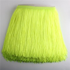 1 메터/몫 30cm 긴 프린지 레이스 술 폴리 에스테르 트림 리본 라틴 댄스 스커트 커튼 바느질, 10 metros, Fluorescent yellow