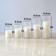 난로 유리관 투명 보호커버 반사식 등유, 8.5cmx12cm 촛대 포함 5개 세트, 기본 색상