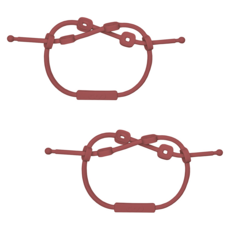 모슈아 시리얼 멀티 스트랩, 2개, 와인레드, 사각타입