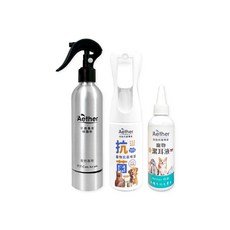 【Aether依鈦】寵物抗菌超潔淨組：寵物抗菌除臭噴霧、潔耳液、連續噴霧瓶，適用各種毛孩，乾洗澡及保養皮膚毛, 1個