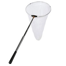 어포기 스테인리스 스틸 빠른 접이식 손 그물 해변 개폐식 잠자리 초단 나비 곤충 가방 작은 물고기 잡기, 2) Black