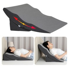 LADERIVE (편안한 미끄럼 방지) 역류방지베개 식도염베개 자세교정요추 허리역류쿠션다리베개, 1개, 다크그레이