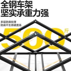 【熱銷】露營推車折疊小推車萬能擺攤野餐超大便攜越野戶外營地拉桿野營車, 1個, 出遊【倆剎黑色款】10寸+黑色桌板,【升級露營車】2025新款 【工廠直發】