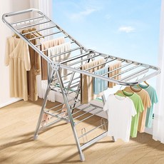 몽네스트 스탠드형 튼튼한 접이식 빨래건조대, 3단