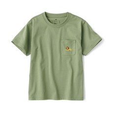 [무인양품] 키즈 동물 자수 포켓 크루넥 반소매 반팔 티셔츠 CB1O3A5S 477134